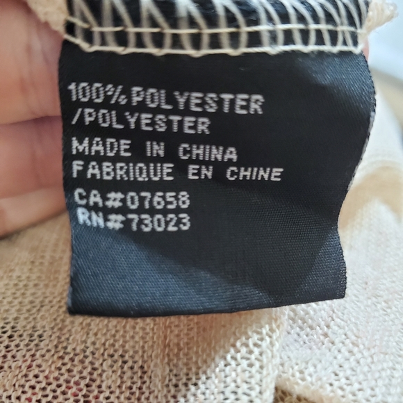 Cream Knit Owl Rhinestone Tee-Shirt Women's Medium - Picture 5 of 5